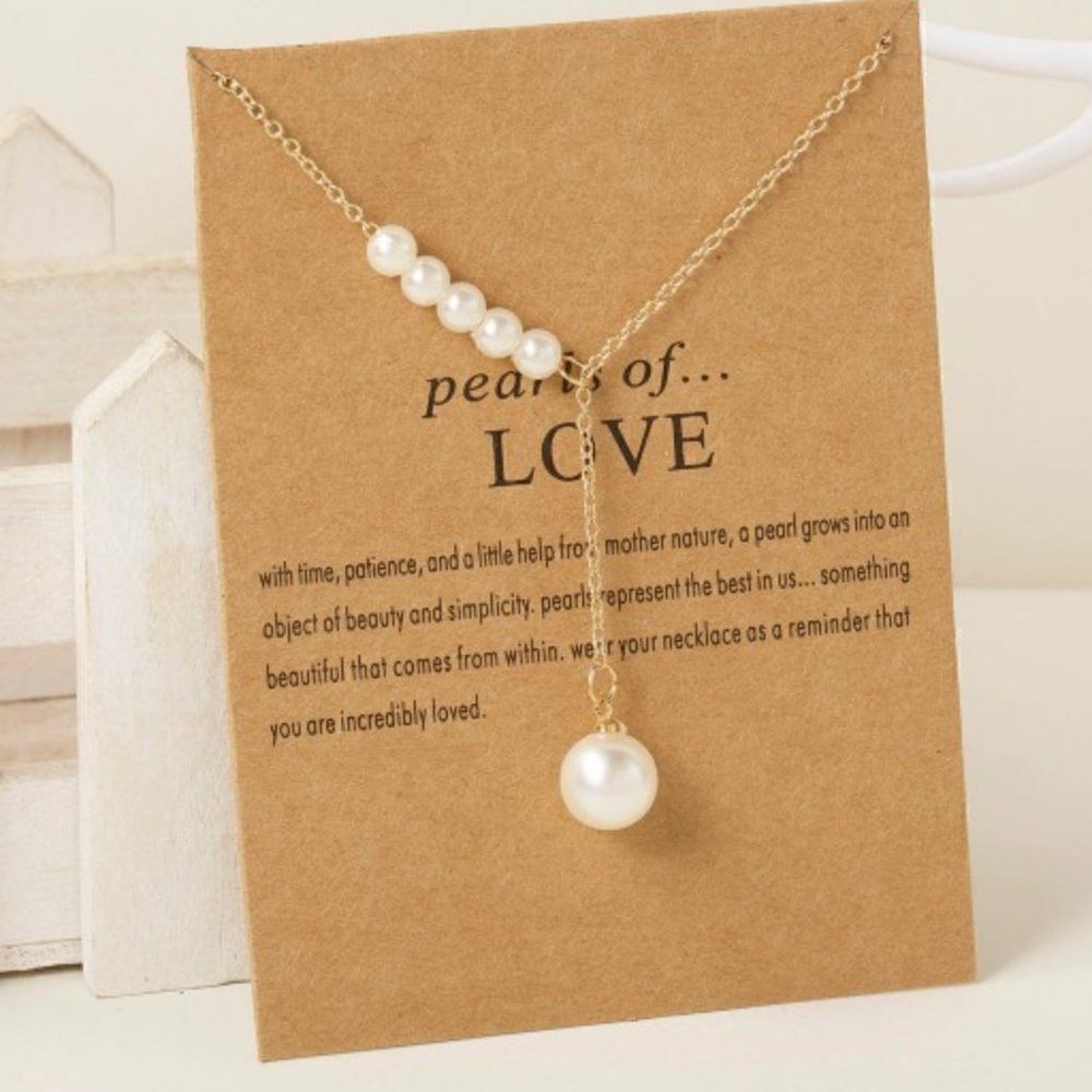 PEARLS OF LOVE GOLD NECKLACE